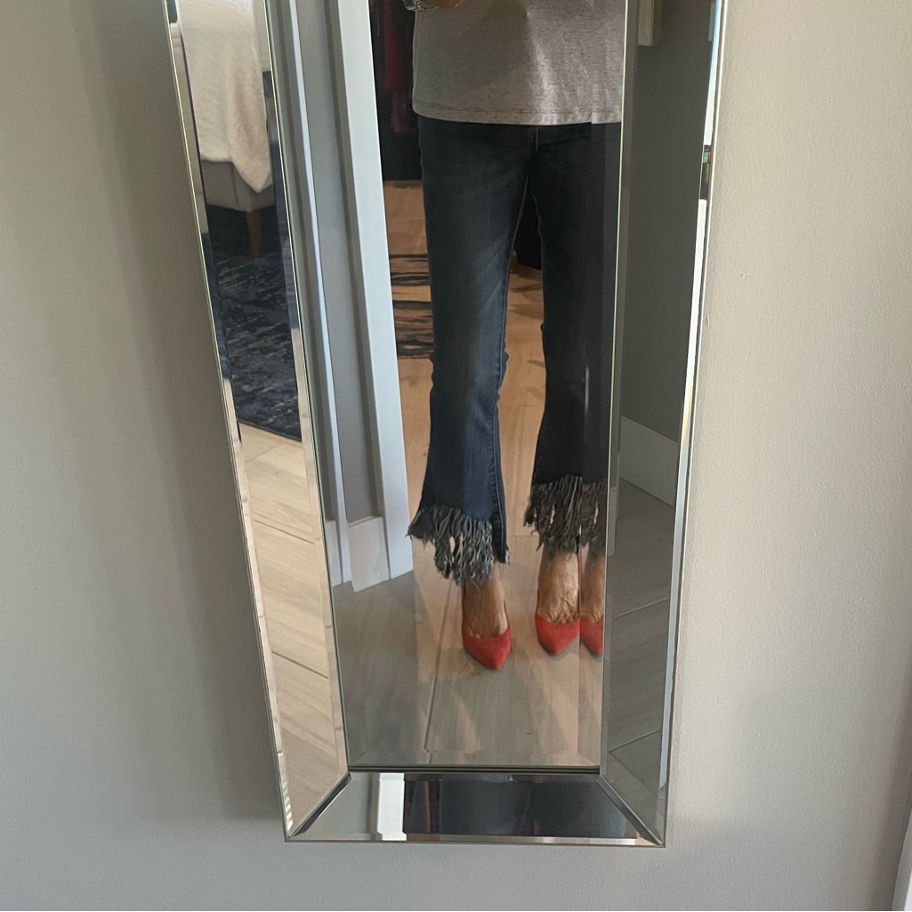 Brazilian Jeans Flared Leg With A Fringe Look